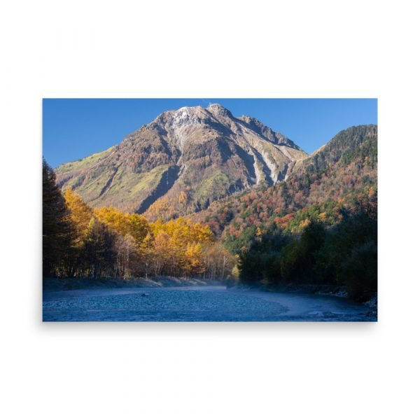 Rīta saule Kamikochi ielejā Japānā - fotopapīra plakāts (izmērs collās)