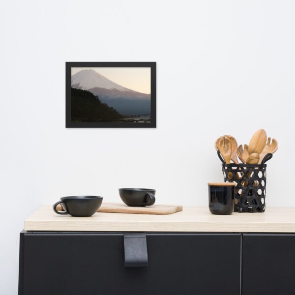 Mount Fuji (sunset at lake Kawaguchiko) Framed matte paper poster - Image 2